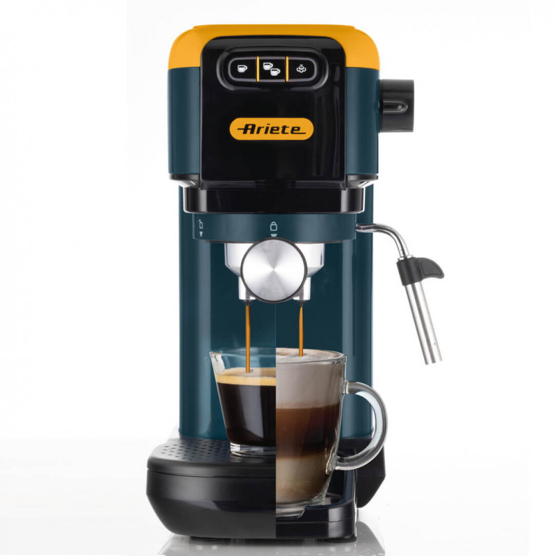 Espressor de cafea Ariete ESPRESSO COLOR 1399/16, 1300W, 15 bar, 1.1 L, Cafea macinata si ESE, Galben