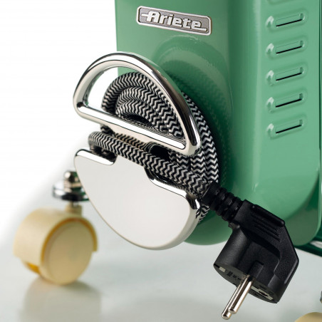 Calorifer electric cu ulei Ariete VINTAGE 0838/1, 2000W, 9 elementi, 3 trepte, Indicator de putere, Rotite pivotante 360°, Maner, Verde