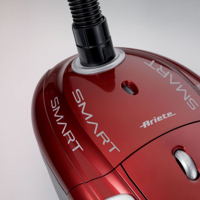 Aspirator Ariete SMART 2735/10, 700W, 2.5 l, Indicator sac plin, Bordeaux/negru