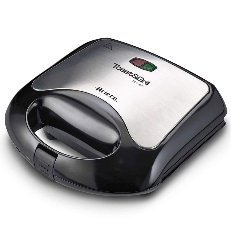 Sandwich maker Ariete TOAST AND GRILL EASY 1980/00, 750W, Indicatori, Negru/Gri