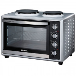 Cuptor electric cu 2 plite Ariete Bon Cuisine 995, 1500W, 40 L, Timer, 4 trepte de coacere, Inox