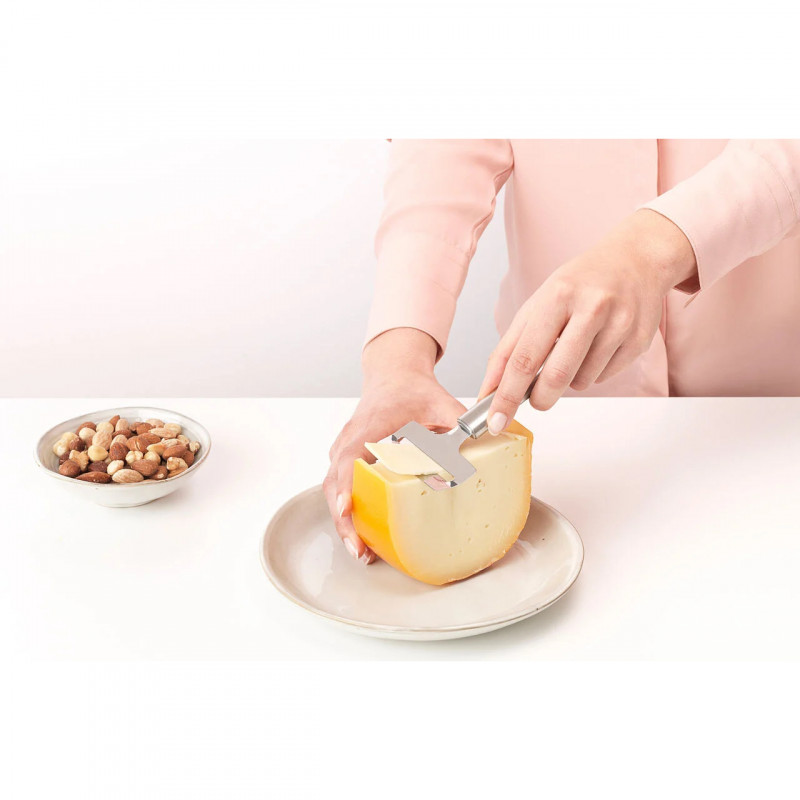 Cuțit pentru brânză și brânză Brabantia Profile 1003284, Lamă lustruită cu ultrasunete, Oțel inoxidabil, Inox