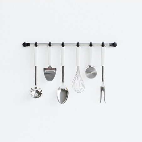 Brânză și cuțit de brânză Brabantia Essential 107860, Lamă lustruită cu ultrasunete, Oțel inoxidabil, Alb