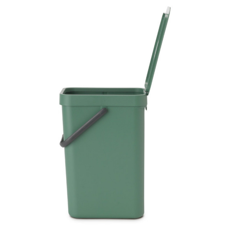 Cos de gunoi colectare selectiva Brabantia Sort&Go 1003235, 16 L, Maner, Montabil pe perete, Verde închis
