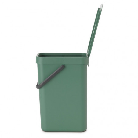 Cos de gunoi colectare selectiva Brabantia Sort&Go 1003235, 16 L, Maner, Montabil pe perete, Verde închis