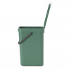 Cos de gunoi colectare selectiva Brabantia Sort&Go 1003235, 16 L, Maner, Montabil pe perete, Verde închis