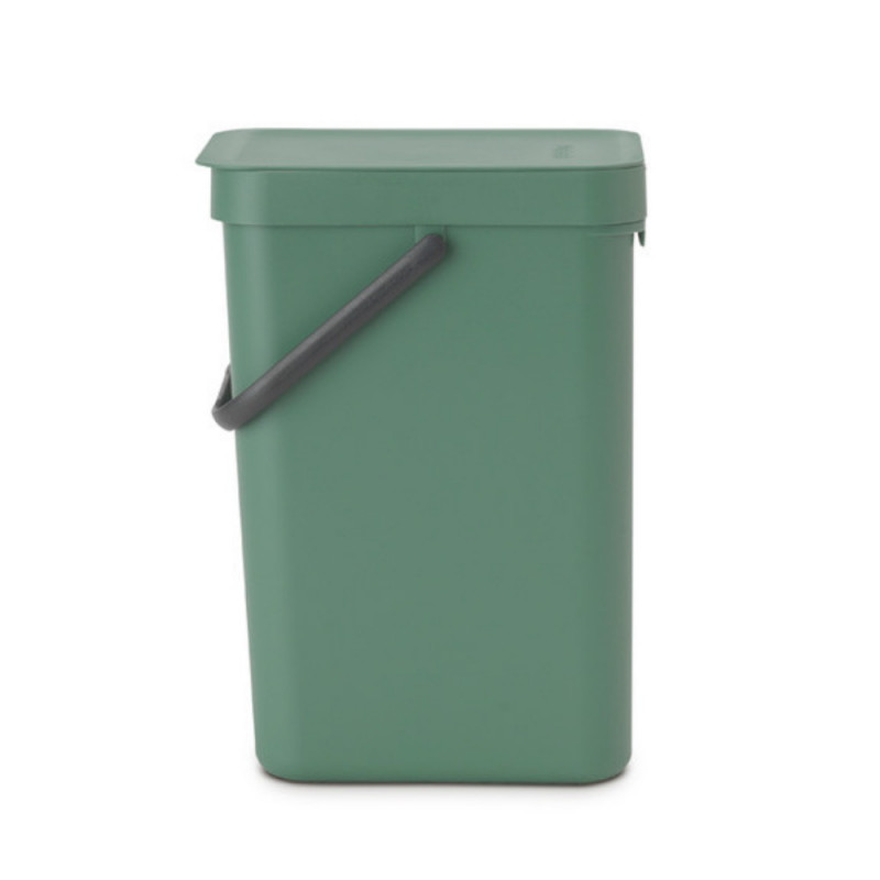 Cos de gunoi colectare selectiva Brabantia Sort&Go 1003235, 16 L, Maner, Montabil pe perete, Verde închis
