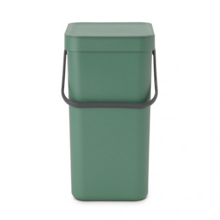 Cos de gunoi colectare selectiva Brabantia Sort&Go 1003235, 16 L, Maner, Montabil pe perete, Verde închis