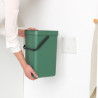 Cos de gunoi colectare selectiva Brabantia Sort&Go 1003235, 16 L, Maner, Montabil pe perete, Verde închis