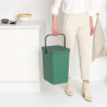 Cos de gunoi colectare selectiva Brabantia Sort&Go 1003236, 25 L, Maner, Montabil pe perete, Verde inchis