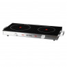Plită dubla cu infrarosu FIRST FA-5096-7, 2800W, Pana la 300°C, Termostat, Sticla ceramica, Negru/Inox
