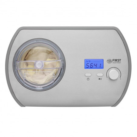 Masina preparare inghetata First Austria FA-5105-1, 135W racire cu compresor, 1,2 L, Timer, Timp de preparare 45-60 min, Afisaj LCD, Inox