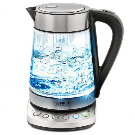 Cana electrica First Austria FA-5405-9, 2200W, 1,7 L, 4 setari, LED Indicator, Mentinere la cald, Inox
