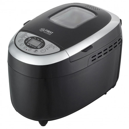 Masina de facut paine FIRST FA-5152-3-BA, 850W, 1.25 kg, 12 programe, Timer, Acoperire antiaderenta, Negru/inox