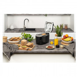 Masina de facut paine FIRST FA-5152-3-BA, 850W, 1.25 kg, 12 programe, Timer, Acoperire antiaderenta, Negru/inox