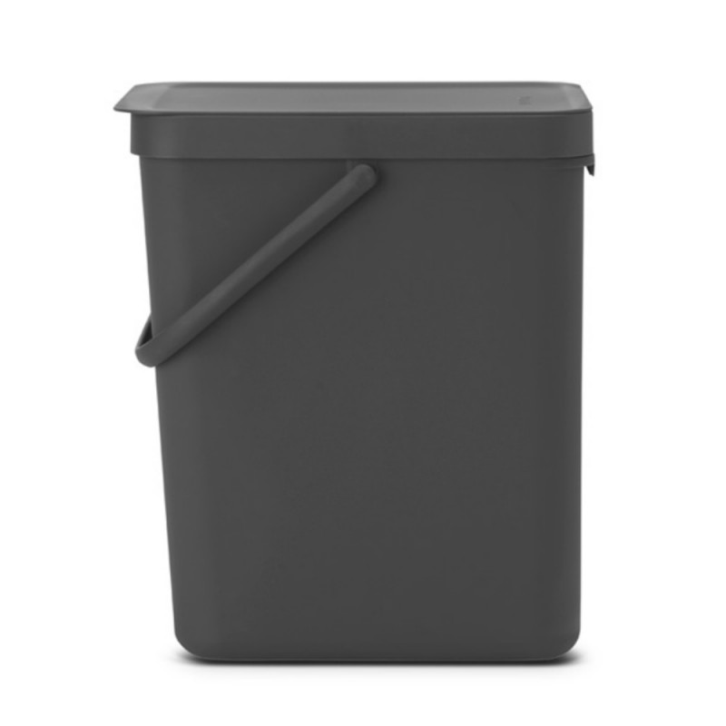 Cos de gunoi colectare selectiva Brabantia Sort&Go 1003237, 25 L, Maner, Montabil pe perete, Gri inchis