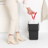 Cos de gunoi colectare selectiva Brabantia Sort&Go 1003237, 25 L, Maner, Montabil pe perete, Gri inchis