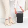 Cos de gunoi colectare selectiva Brabantia Sort&Go 1003237, 25 L, Maner, Montabil pe perete, Gri inchis