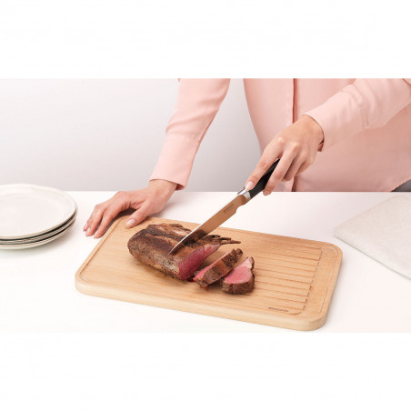 Cuțit pentru carne Brabantia Profile 1003294, 15.4 cm, Oțel călit, Rezistent la zgârieturi și coroziune, Negru