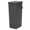 Cos de gunoi colectare selectiva Brabantia Sort&Go 1004140, 40 L, Maner, Montabil pe perete, Gri inchis