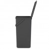 Cos de gunoi colectare selectiva Brabantia Sort&Go 1004140, 40 L, Maner, Montabil pe perete, Gri inchis