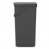 Cos de gunoi colectare selectiva Brabantia Sort&Go 1004140, 40 L, Maner, Montabil pe perete, Gri inchis