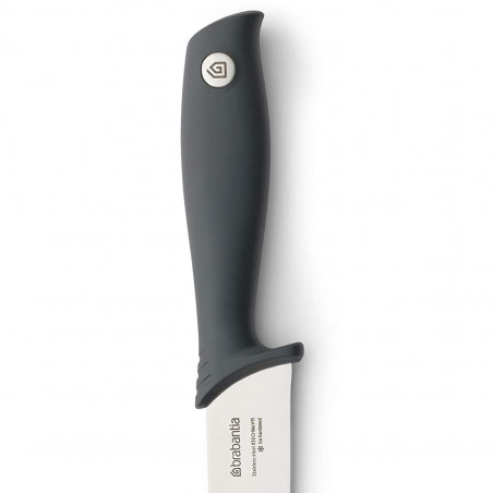 Cuțit pentru carne Brabantia Tasty+ 1001164, 20 cm, Oțel călit, Rezistent la zgârieturi și coroziune, Gri închis