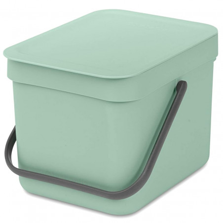 Brabantia Coș de colectare selectivă a deșeurilor Sort&Go 1005515, 6 l, Mâner, Montabil pe perete, Verde deschis