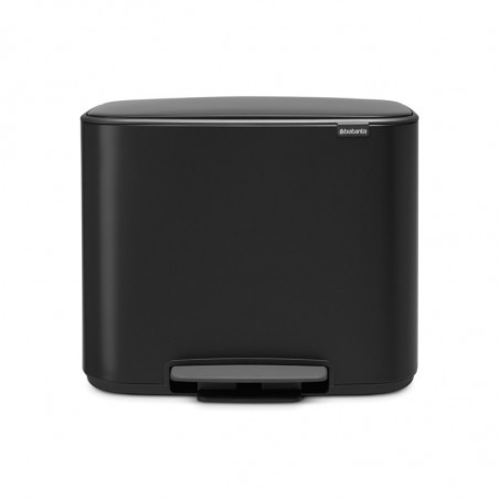 Cos de gunoi cu pedala Brabantia Bo Pedal 1000236, 36 L, Inchidere lina, Baza antiderapanta, Rezistent la amprente, Negru