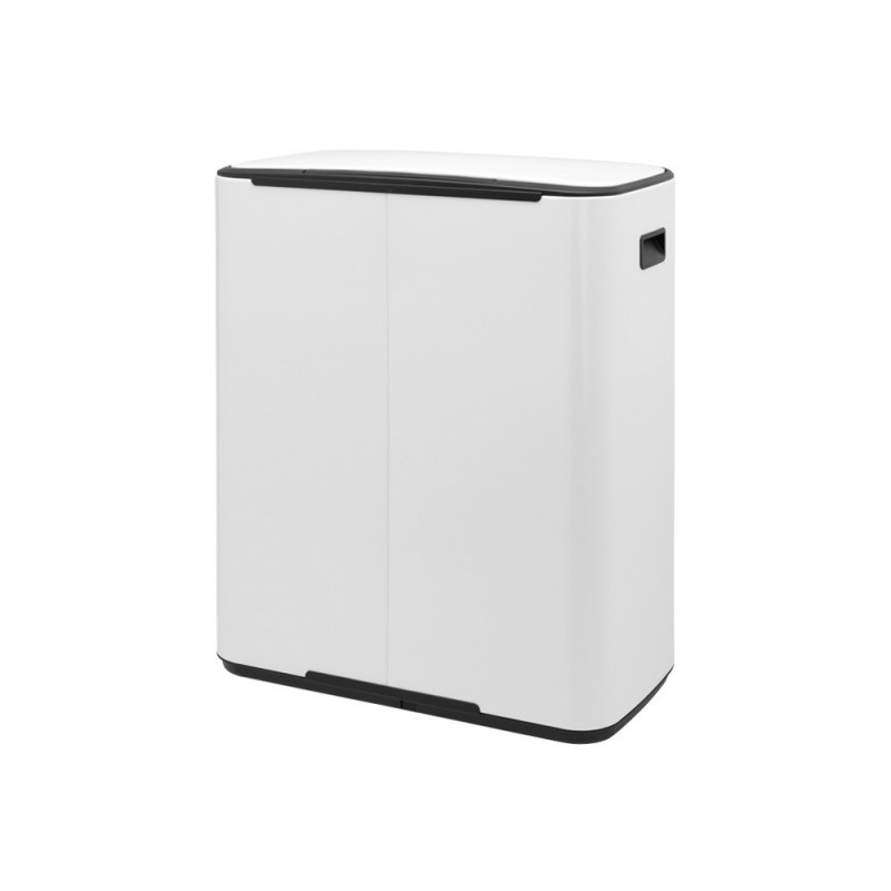 Coș de gunoi Brabantia Bo Pedal 1003182, 60 l, închidere ușoară, bază antiderapantă, alb