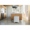 Coș de gunoi Brabantia Bo Pedal 1003182, 60 l, închidere ușoară, bază antiderapantă, alb