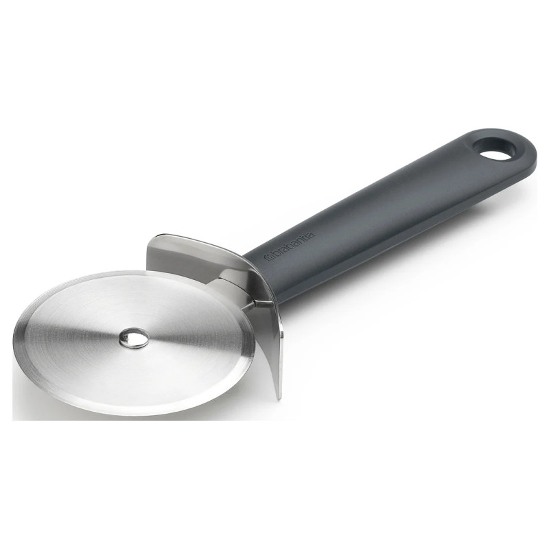 Brabantia Tasty+ 1008888 Cuțit pentru pizza, Agățător, Inel de agățat, Oțel călit, Gri închis