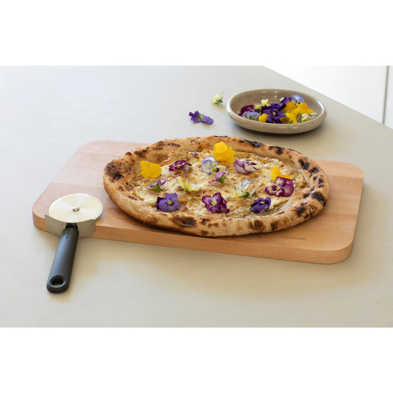 Brabantia Tasty+ 1008888 Cuțit pentru pizza, Agățător, Inel de agățat, Oțel călit, Gri închis