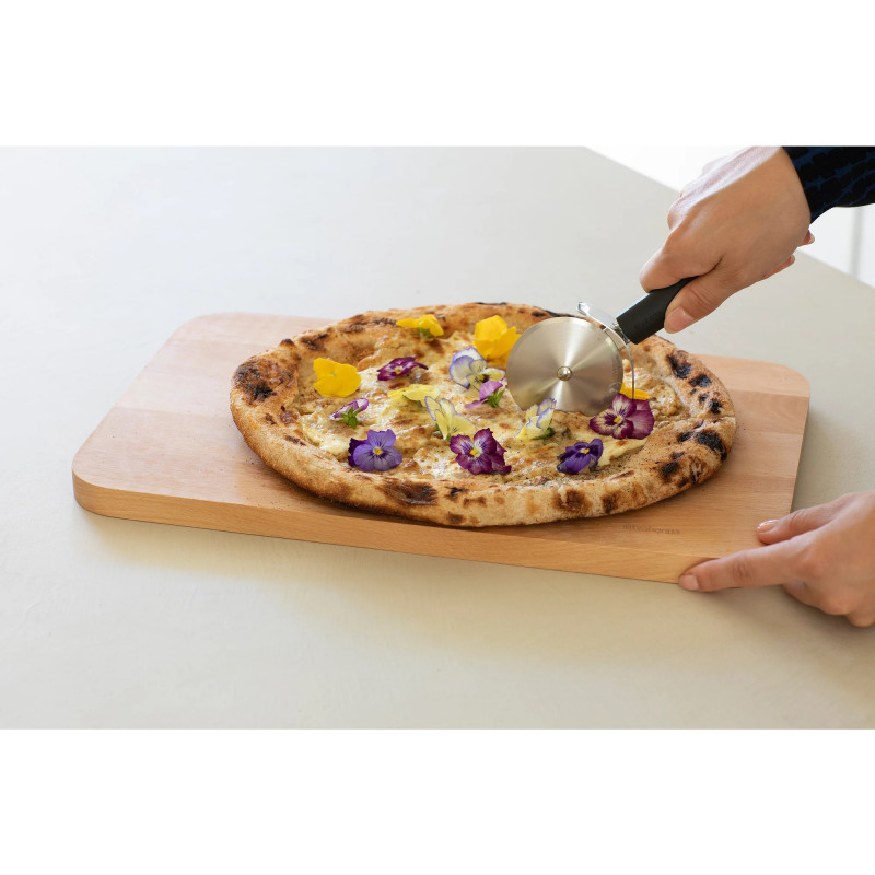 Brabantia Tasty+ 1008888 Cuțit pentru pizza, Agățător, Inel de agățat, Oțel călit, Gri închis