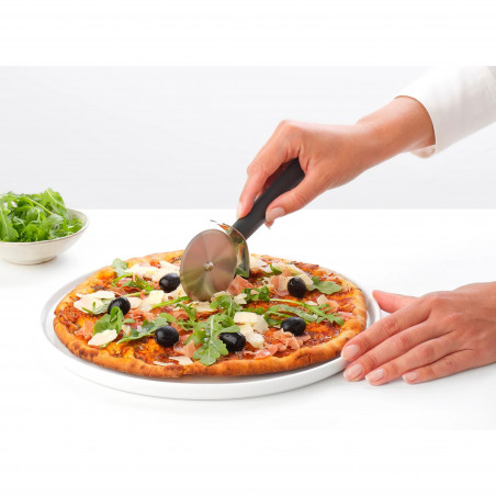Brabantia Tasty+ 1008888 Cuțit pentru pizza, Agățător, Inel de agățat, Oțel călit, Gri închis
