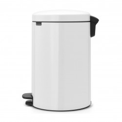 Cos de gunoi cu pedala Brabantia NewIcon 649034, 20 L, Inchidere lina, Baza antiderapanta, Alb