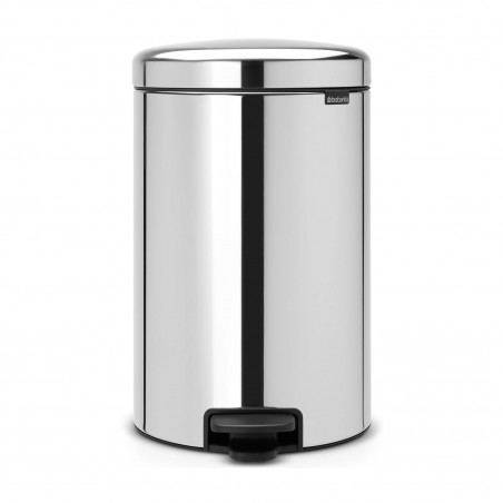 Cos de gunoi cu pedala Brabantia NewIcon 649040, 20 L, Inchidere lina, Baza antiderapanta, Inox