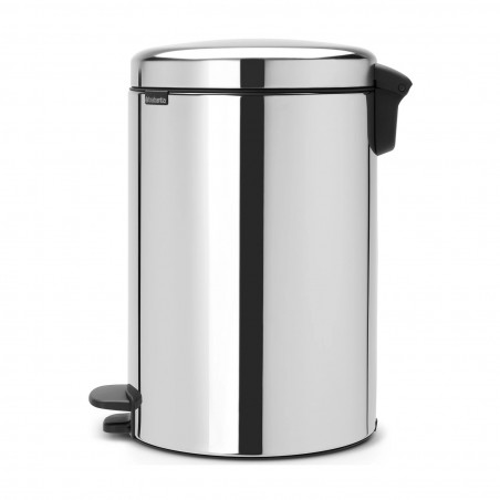 Cos de gunoi cu pedala Brabantia NewIcon 649040, 20 L, Inchidere lina, Baza antiderapanta, Inox