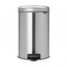 Cos de gunoi cu pedala Brabantia NewIcon 649041, 20 L, Inchidere lina, Baza antiderapanta, Inox/Mate