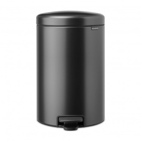 Cos de gunoi cu pedala Brabantia NewIcon 1008846, 20 L, Inchidere lina, Baza antiderapanta, Gri inchis
