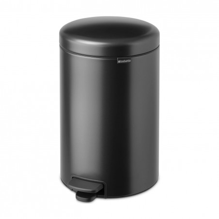 Cos de gunoi cu pedala Brabantia NewIcon 1008846, 20 L, Inchidere lina, Baza antiderapanta, Gri inchis