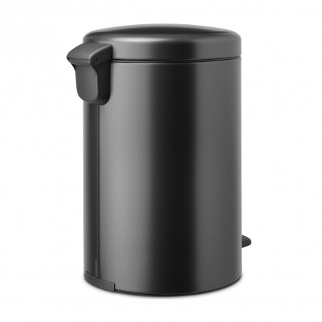 Cos de gunoi cu pedala Brabantia NewIcon 1008846, 20 L, Inchidere lina, Baza antiderapanta, Gri inchis