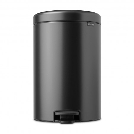 Cos de gunoi cu pedala Brabantia NewIcon 1008846, 20 L, Inchidere lina, Baza antiderapanta, Gri inchis