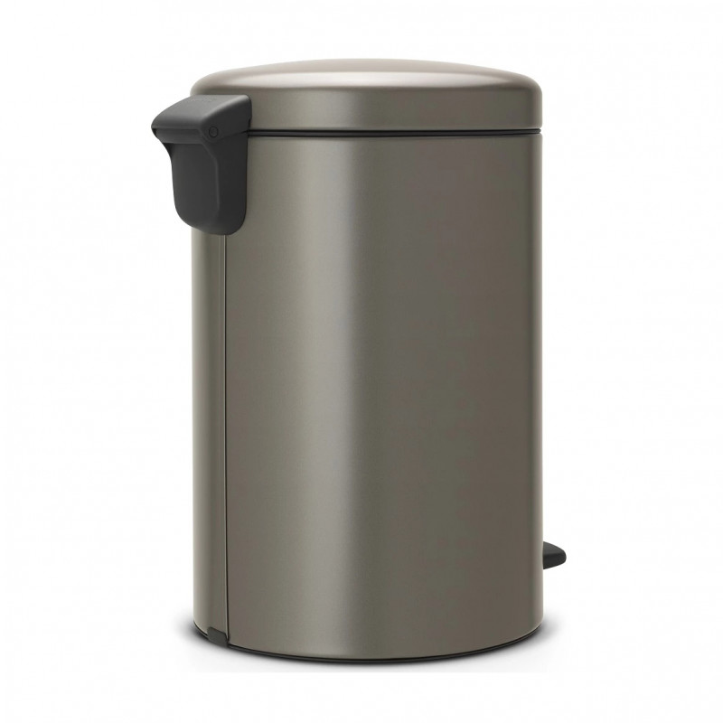 Coș cu pedală Brabantia NewIcon 649042, 20 l, închidere lină, bază antiderapantă, gri