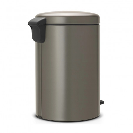 Coș cu pedală Brabantia NewIcon 649042, 20 l, închidere lină, bază antiderapantă, gri