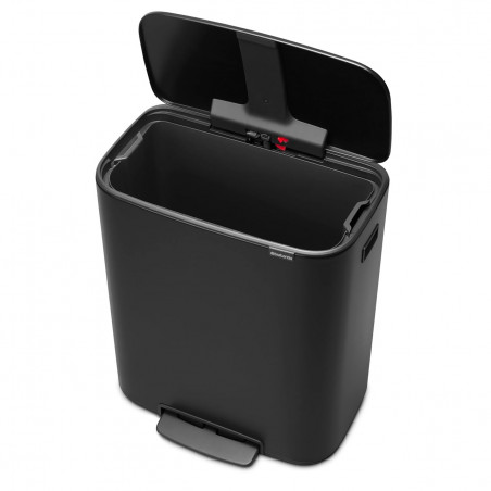 Coș Brabantia Bo Pedal 1003185, 60 L, închidere ușoară, bază antiderapantă, negru