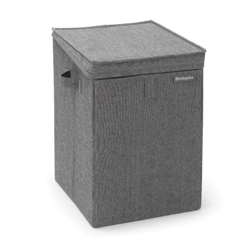 Cutie de rufe stivuibilа Brabantia 1000828, 35 L, Deschidere frontala, Capac lat, Pliabil, Negru