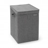 Cutie de rufe stivuibilа Brabantia 1000828, 35 L, Deschidere frontala, Capac lat, Pliabil, Negru