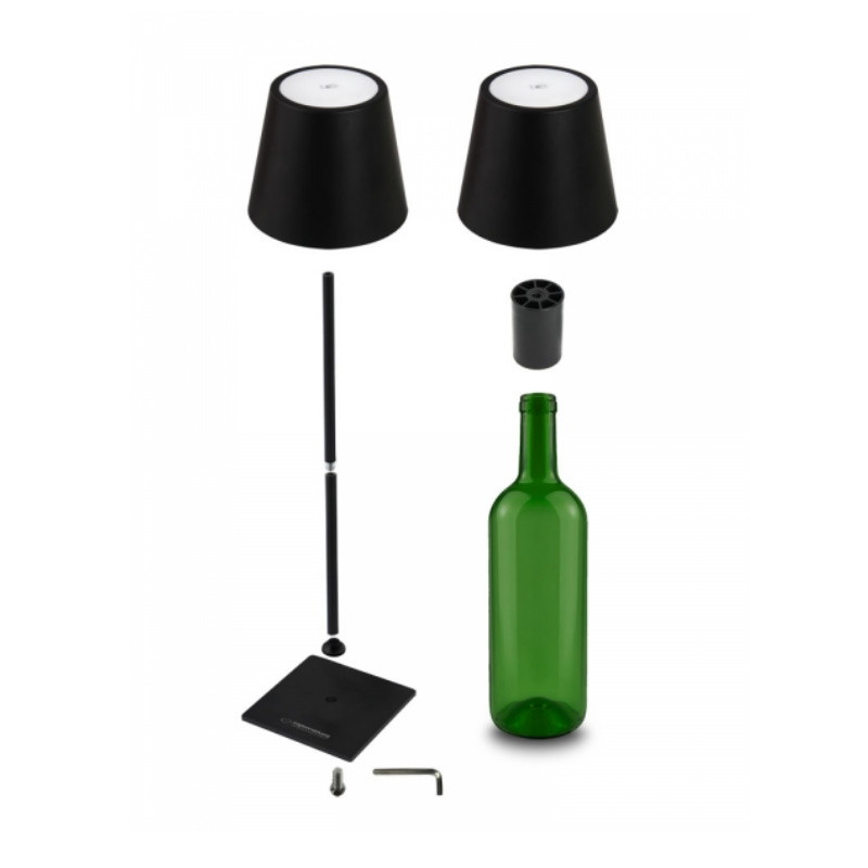 Lampă de birou Esperanza Miram ELD119K, 3W, 300 lm, LED, 2400 mAh, USB, 3 moduri, Negru