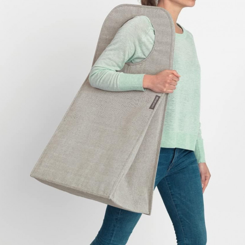 Cos de rufe Brabantia 1001093, 55 L, Fund solid si detasabil, Manere magnetice, Gri